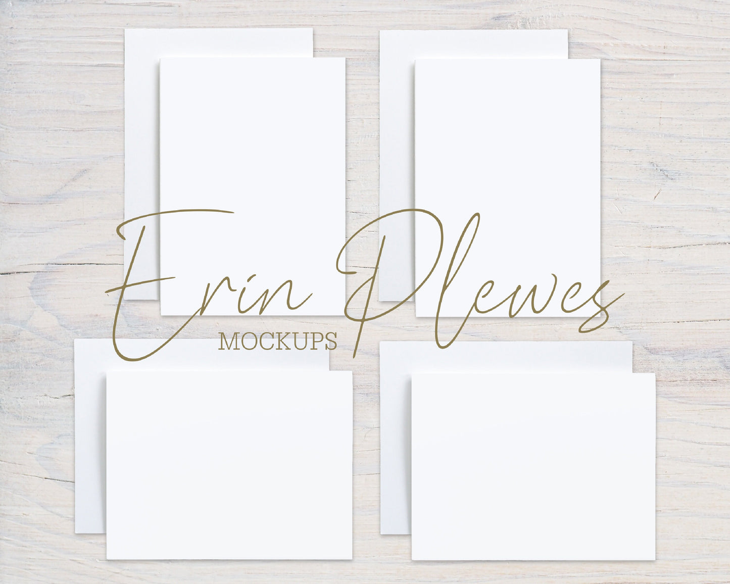 Card Suite Mockup A2, Front Back Card Mock Up, Stationery Suite Mock Ups, 4 Card Landscape and Horizontal Jpeg Template