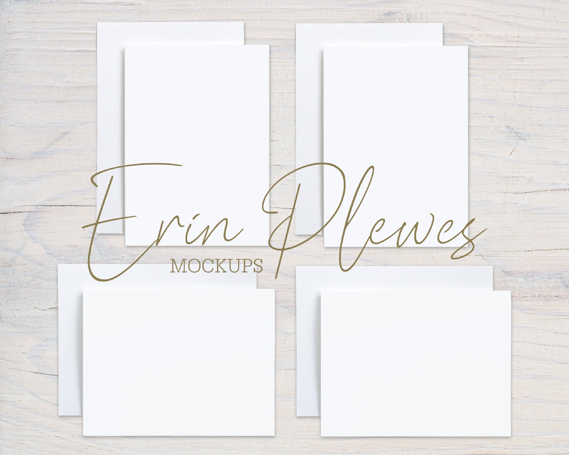 Card Suite Mockup A2, Front Back Card Mock Up, Stationery Suite Mock Ups, 4 Card Landscape and Horizontal Jpeg Template