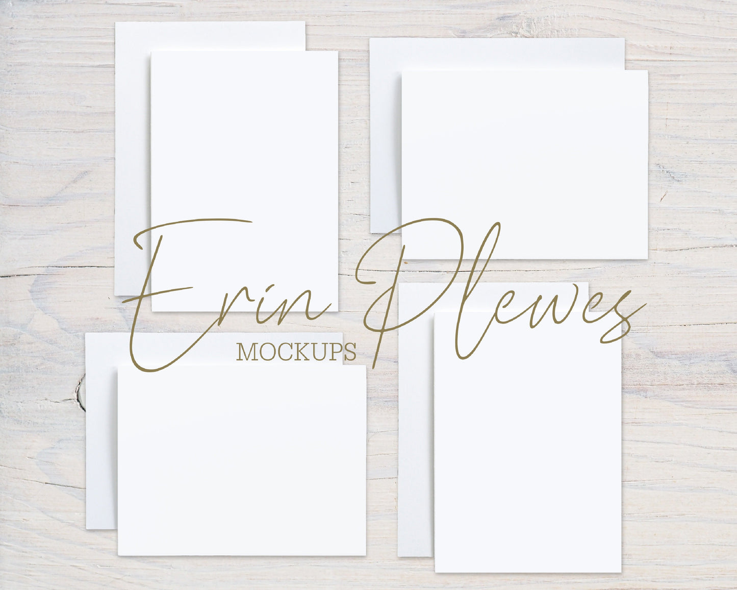 Greeting Card Suite Mockup, A2 Front Back Card Mock Up, Stationary Suite Mock Ups, 4 Note Card Landscape and Horizontal Jpeg Template