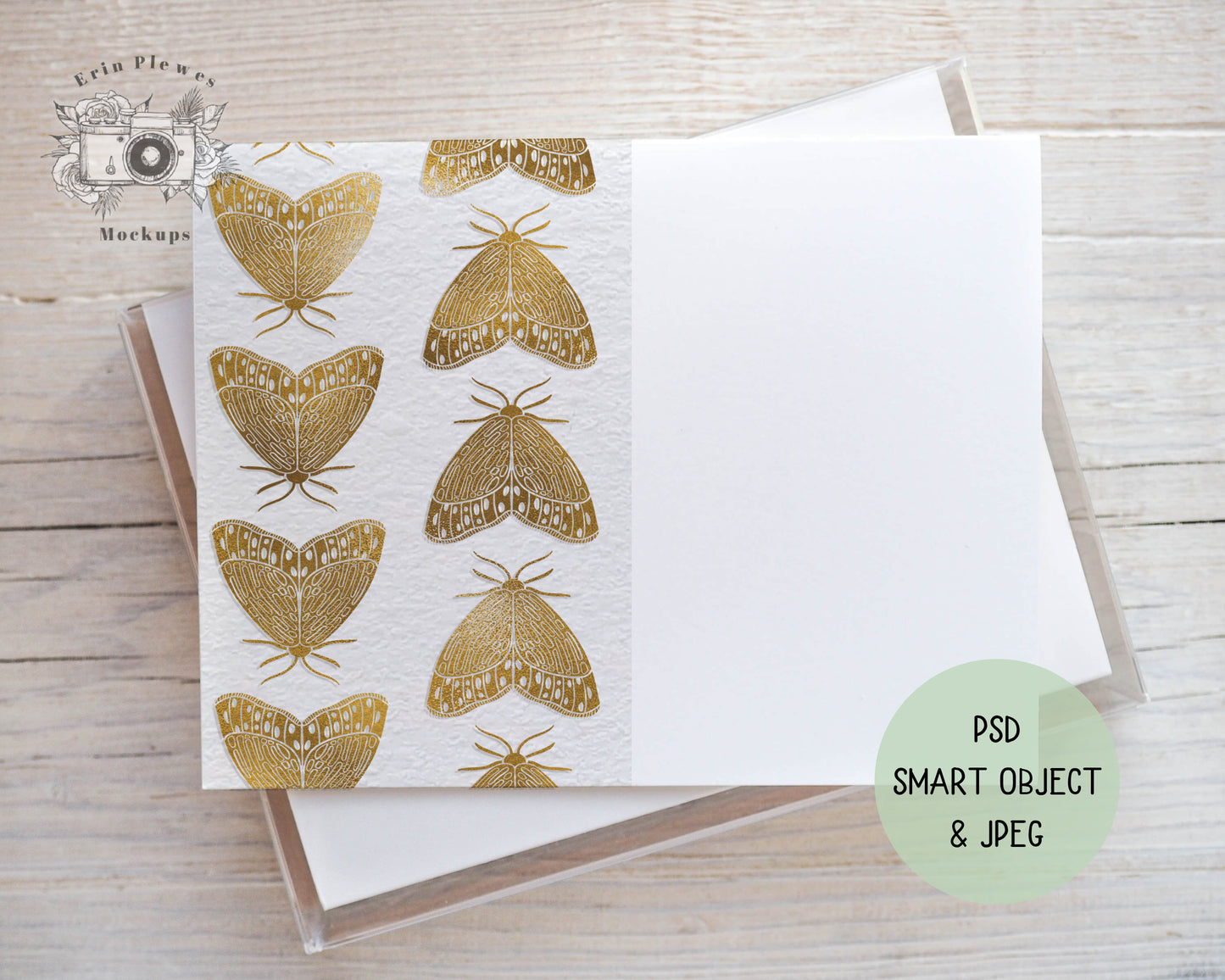 Greeting Card Mockup Smart Object, A2 Thank You Card Mock Up Boxed Set, Invitation Card Mock-up, Jpeg Instant Digital Download Template