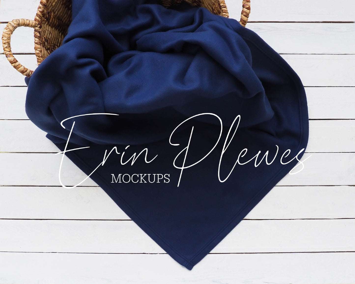 Blanket Mockup Navy, Fleece Blanket Mockup, Blue Blanket Flatlay, Stadium Blanket Mock Up Template