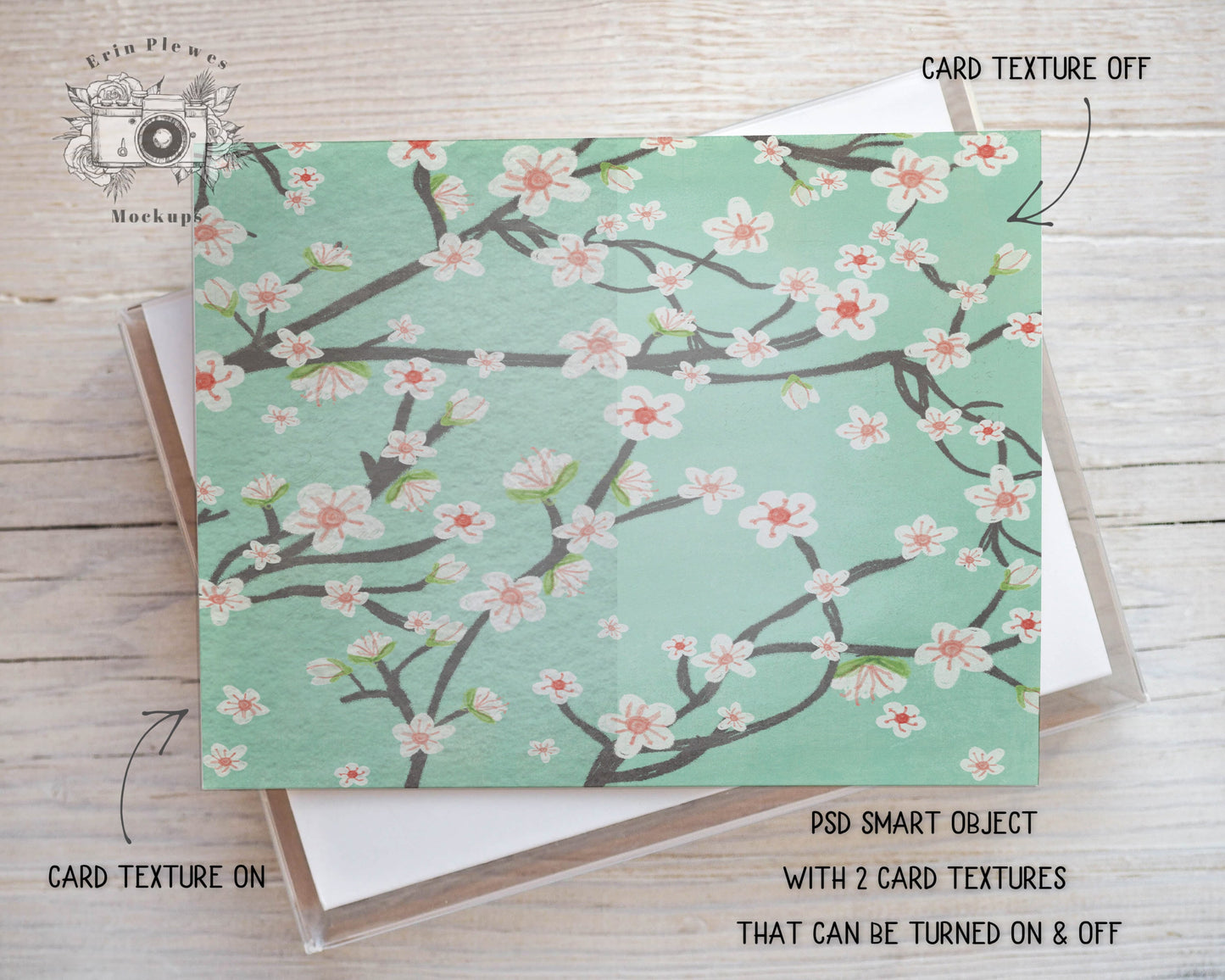 Greeting Card Mockup Smart Object, A2 Thank You Card Mock Up Boxed Set, Invitation Card Mock-up, Jpeg Instant Digital Download Template