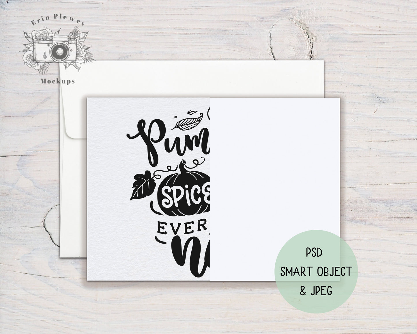 A6 Card Mockup, A-6 Card Mock Up PSD Smart Object, Greeting Card with Envelope Mock-up, Instant Digital Download Template