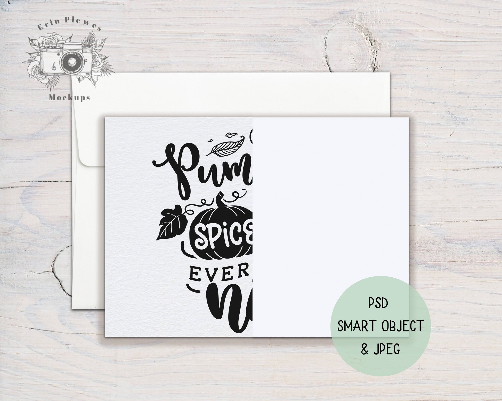A6 Card Mockup, A-6 Card Mock Up PSD Smart Object, Greeting Card with Envelope Mock-up, Instant Digital Download Template