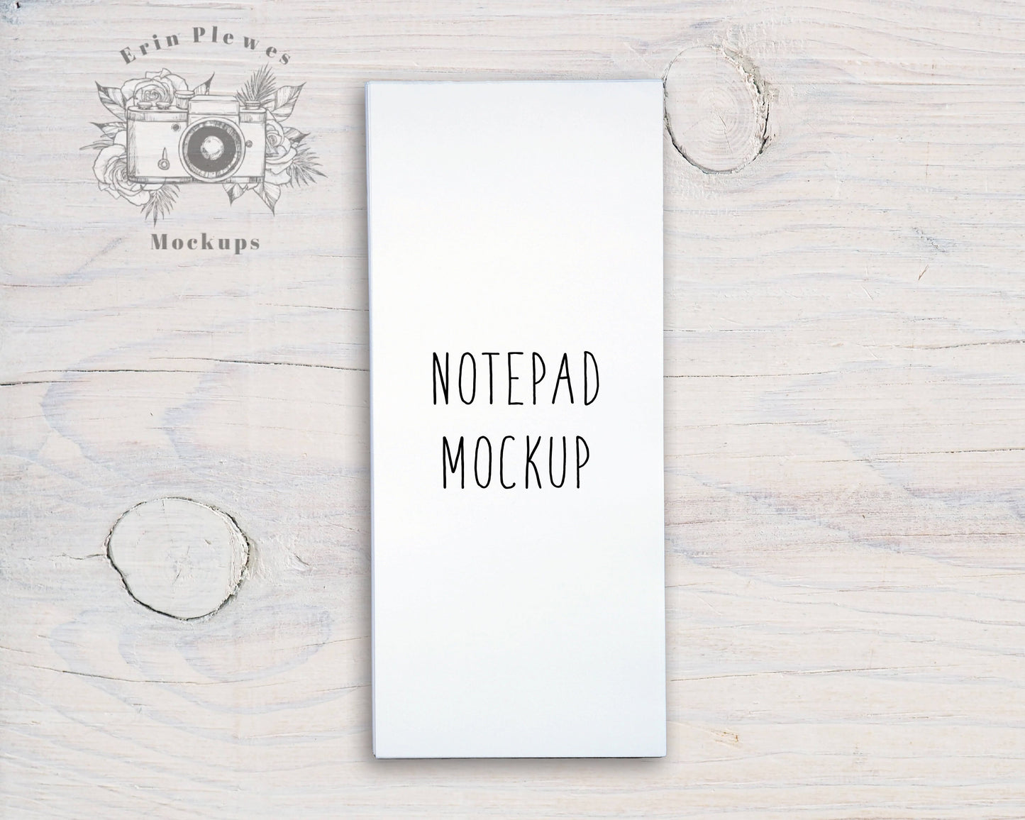 Skinny Notepad Mockup, Sticky Notes Mock Up on Rustic Wood Background, To Do List Flatlay, Instant Digital Download Jpeg Template