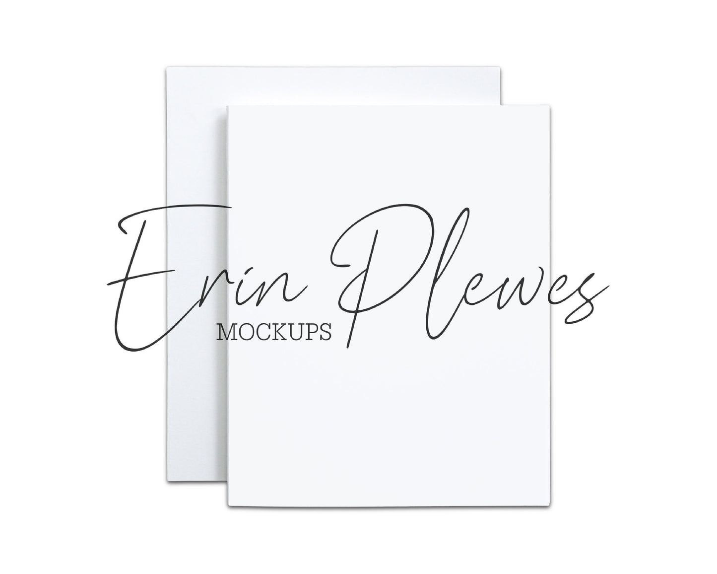 4x5 Vertical card mockup on white background, 4x5 Thank you card mock up with envelope, Jpeg Instant Digital Download Template