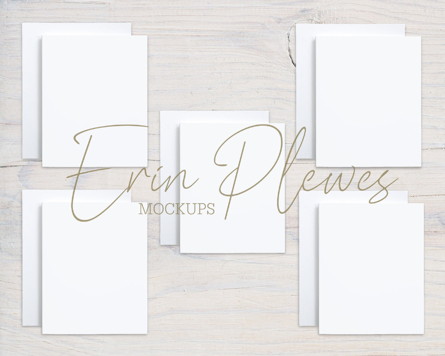 4x5 Card Mock Ups with Envelopes, Multiple Greeting Card Mock Up x 5, Stationery Suite Mock Ups, Jpeg Instant Digital Download