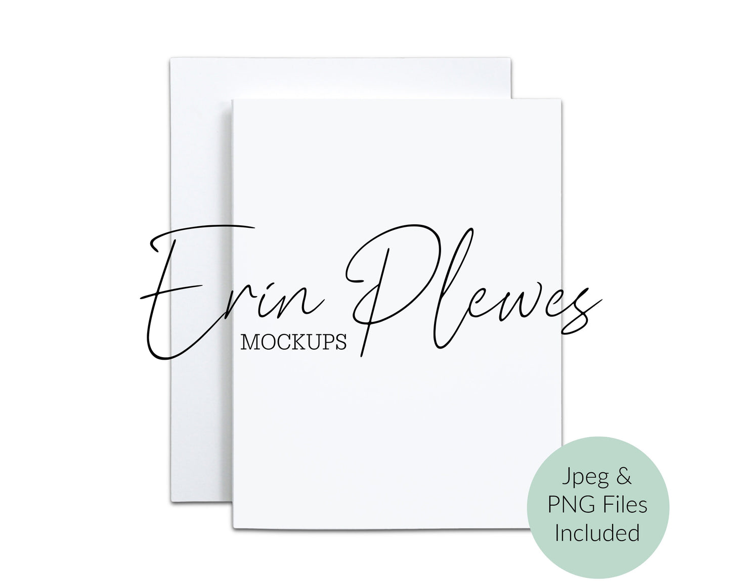 A2 vertical card mockup PNG, Thank you card mock up with envelope white background, Jpeg PNG Instant Digital Download Template