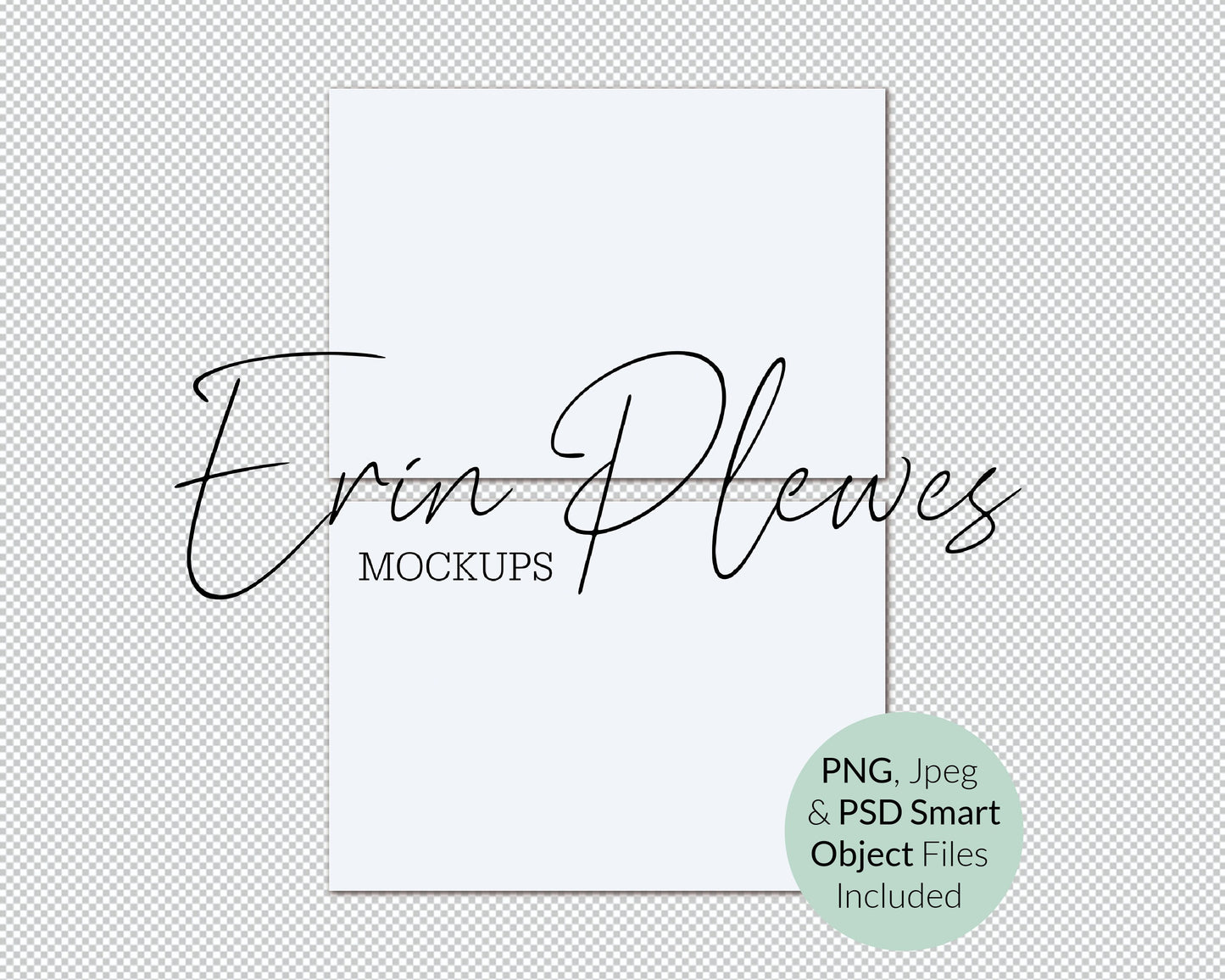 3.5" x 5" Card Mockup PSD Smart Object, Prayer Card Front Back Mockup, RSVP Card Side By Side Mock-up, Jpeg PNG Instant Digital Download