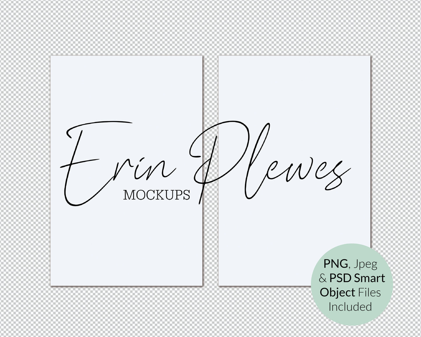 4x6 Card Mockup PSD Smart Object, Front Back Card Mock Up, Side By Side Card Mock-up, Jpeg PNG Instant Digital Download Template