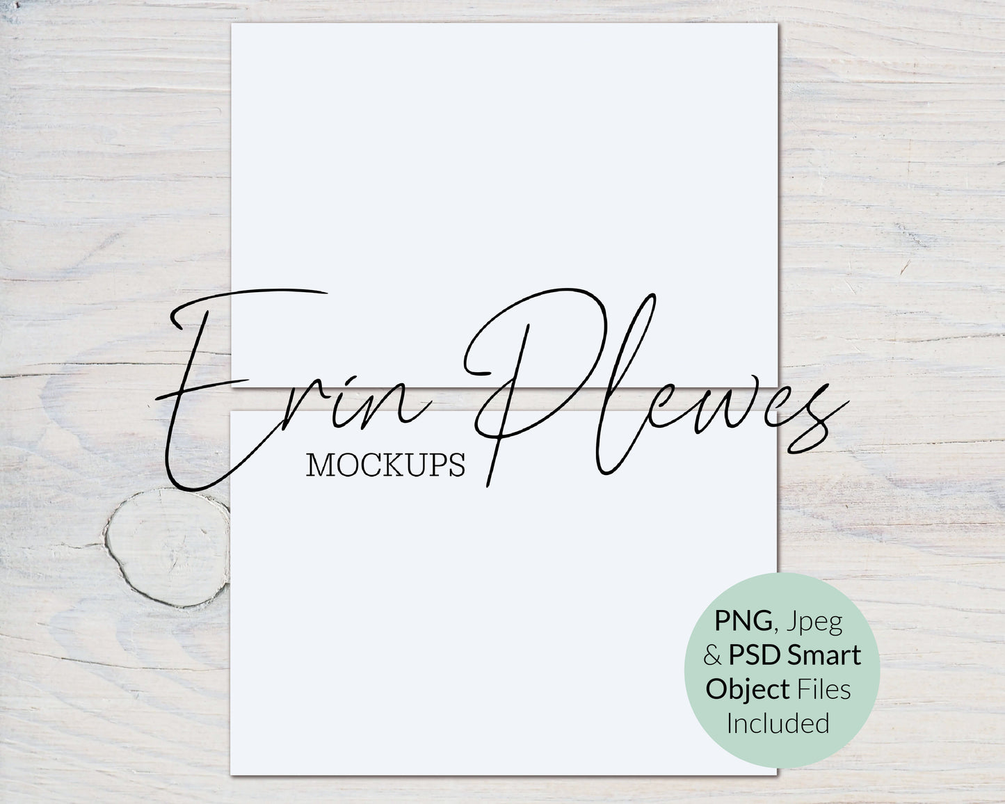 4"x6" Card Mockup PSD Smart Object, Front Back Card Mock-up, Side By Side 2 Card Mock Up, Jpeg PNG Instant Digital Download Template