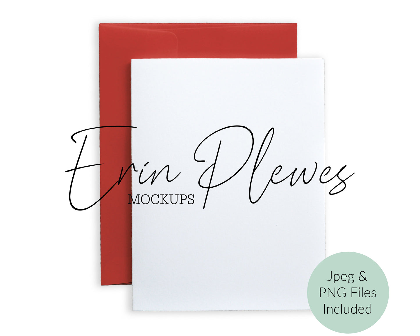 A2 card mockup with red envelope PNG, Invitation mock-up with white background, Jpeg PNG Instant Digital Download Template