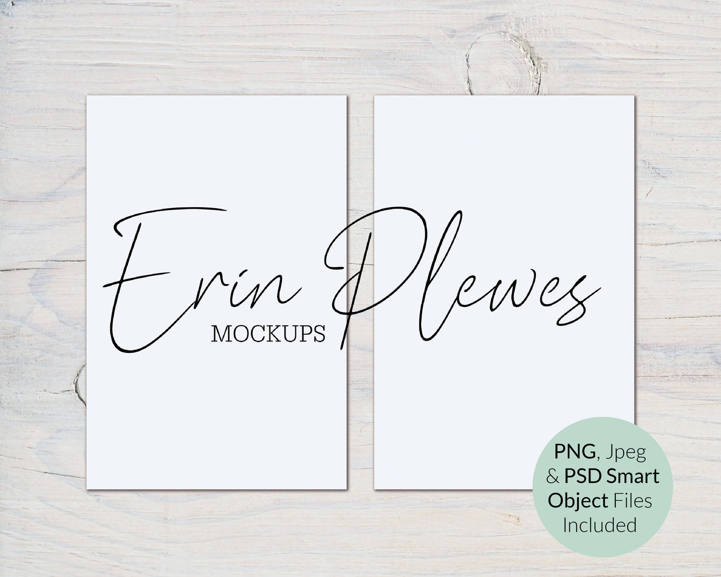 4x6 Card Mockup PSD Smart Object, Front Back Card Mock Up, Side By Side Card Mock-up, Jpeg PNG Instant Digital Download Template