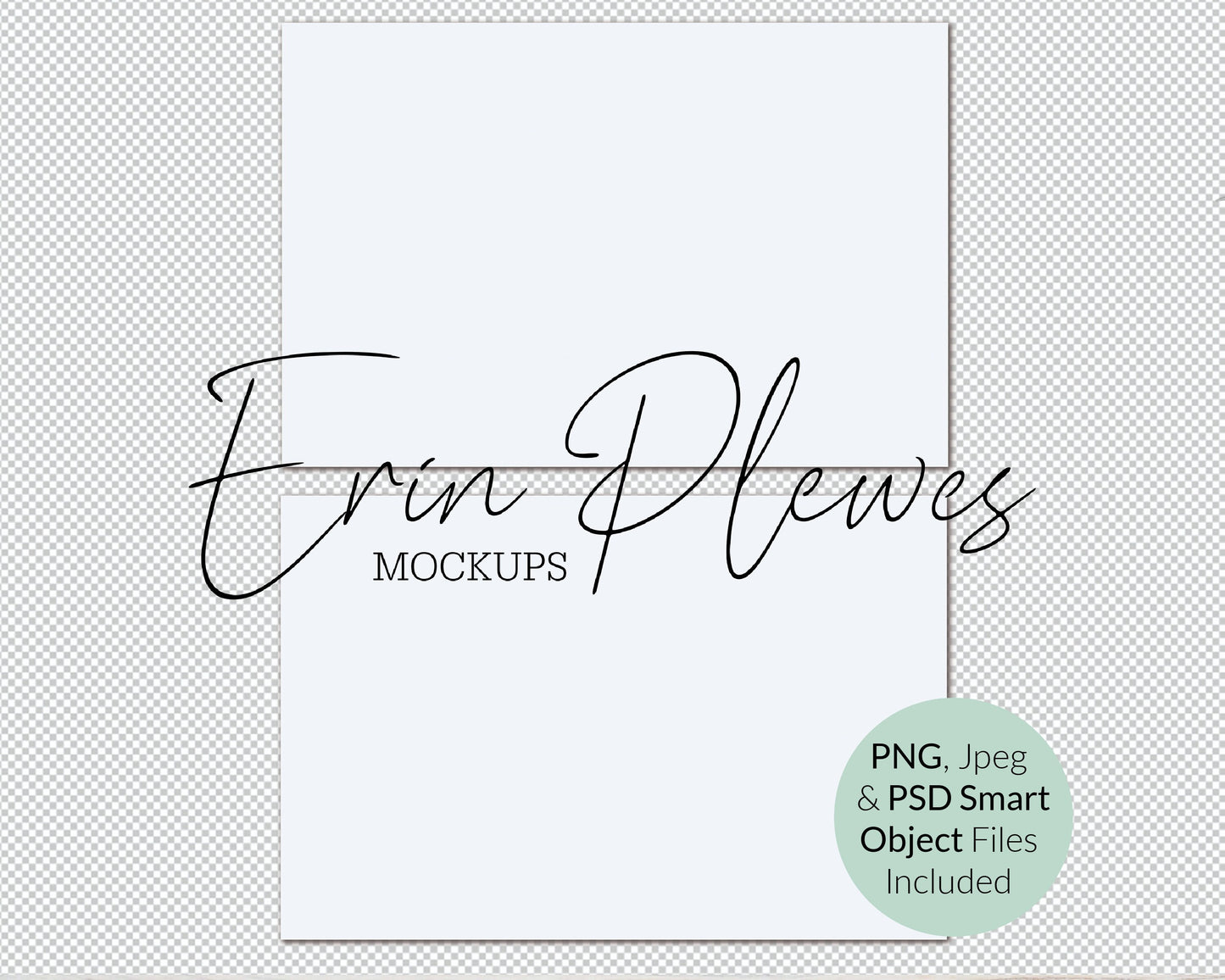 4"x6" Card Mockup PSD Smart Object, Front Back Card Mock-up, Side By Side 2 Card Mock Up, Jpeg PNG Instant Digital Download Template