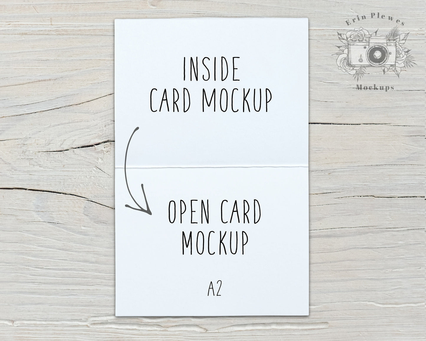 Inside Card Mockup A2, Greeting Card Front and Back Mock-up, Interior Card Mock Ups, Jpeg Instant Digital Download