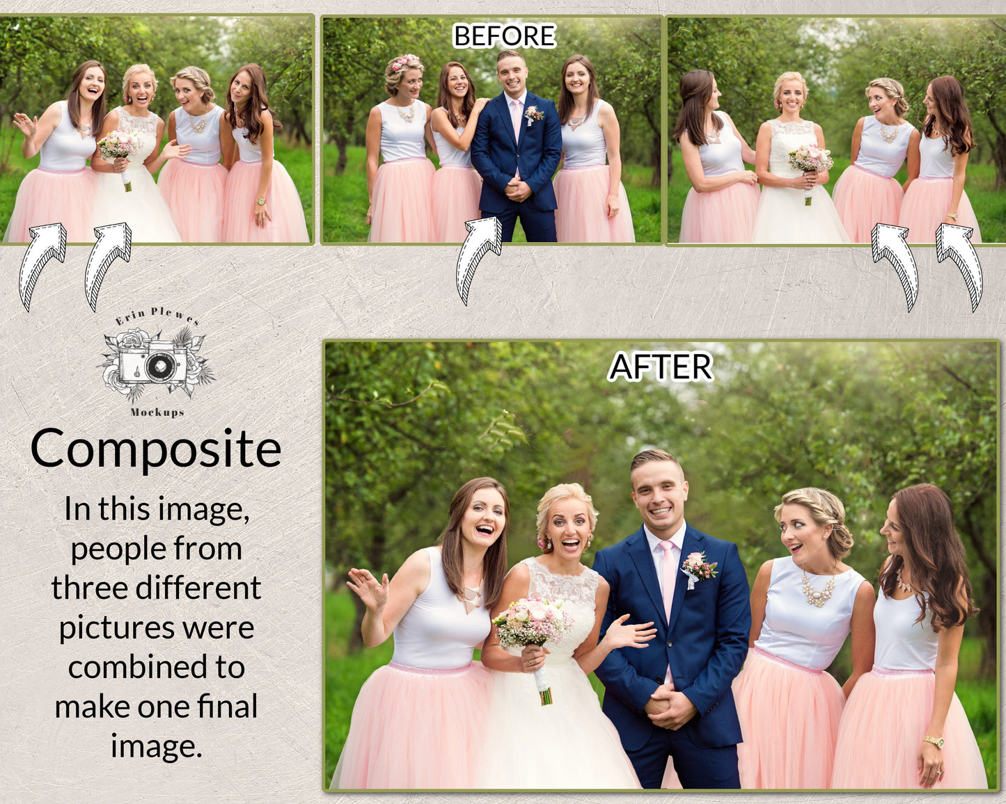 Photoshop Services, Add loved one to your photo, Object Removal, Person Removal, Photo Merge, Photoshop Deceased, Level 7