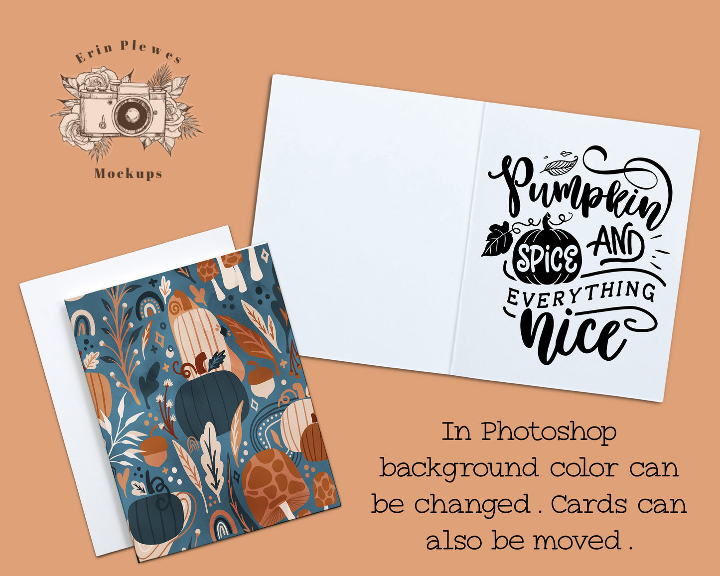 A2 Inside Card Mockup PSD Smart Object, A2 Card Front Back Mock Up, Open Card Mock-up, Jpeg Instant Digital Download Template