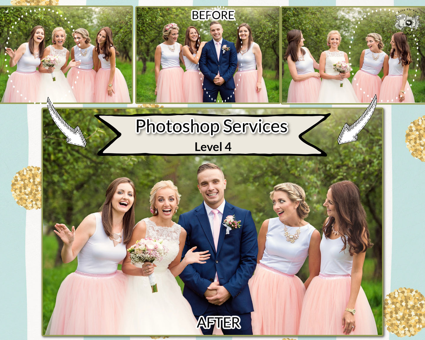 Add loved one to photo, Object Removal, Person Removal, Photoshop Service, Photo Merge, Combine Photos, Level 4
