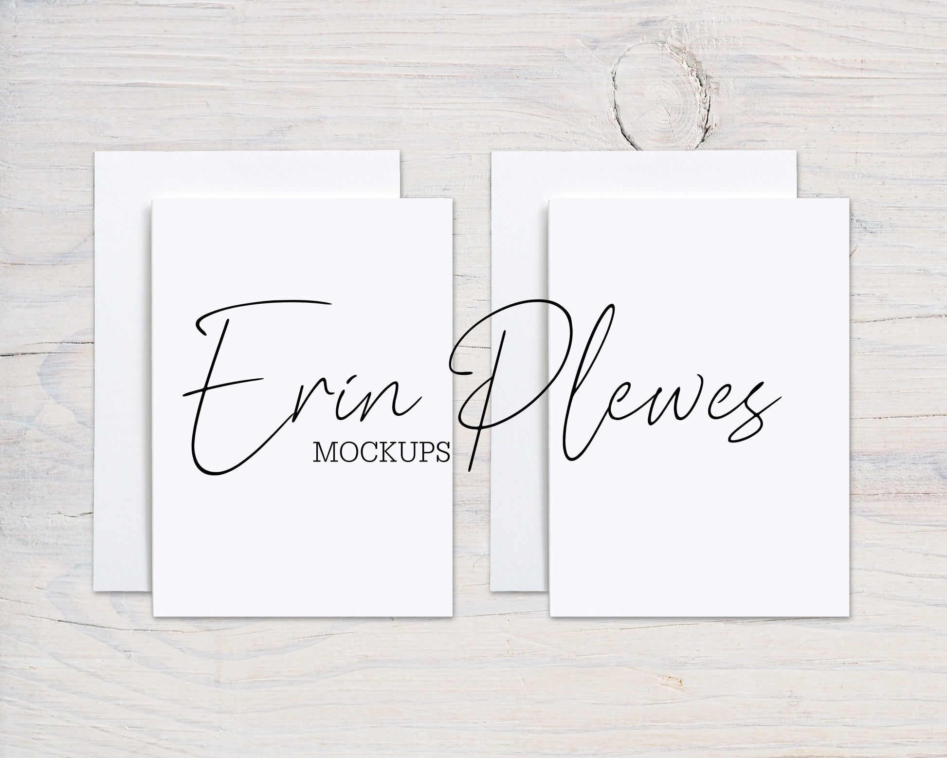 5x7 Card Mockup Front Back, Greeting Card Mock Up Set of 2, Stationery Suite Mock Ups, Jpeg Instant Digital Download