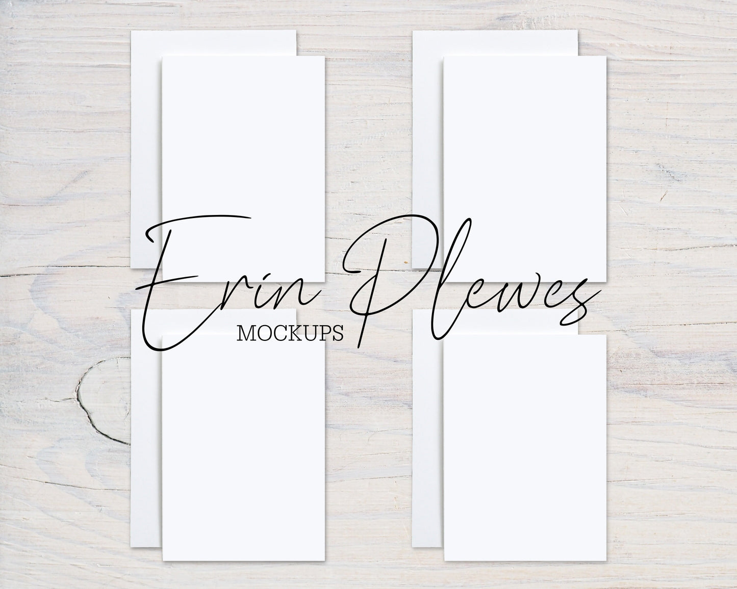 5x7 Card Mockup Set of 4, Greeting Card Mock Up Front Back, A7 Stationery Suite Mock Ups, Jpeg Instant Digital Download