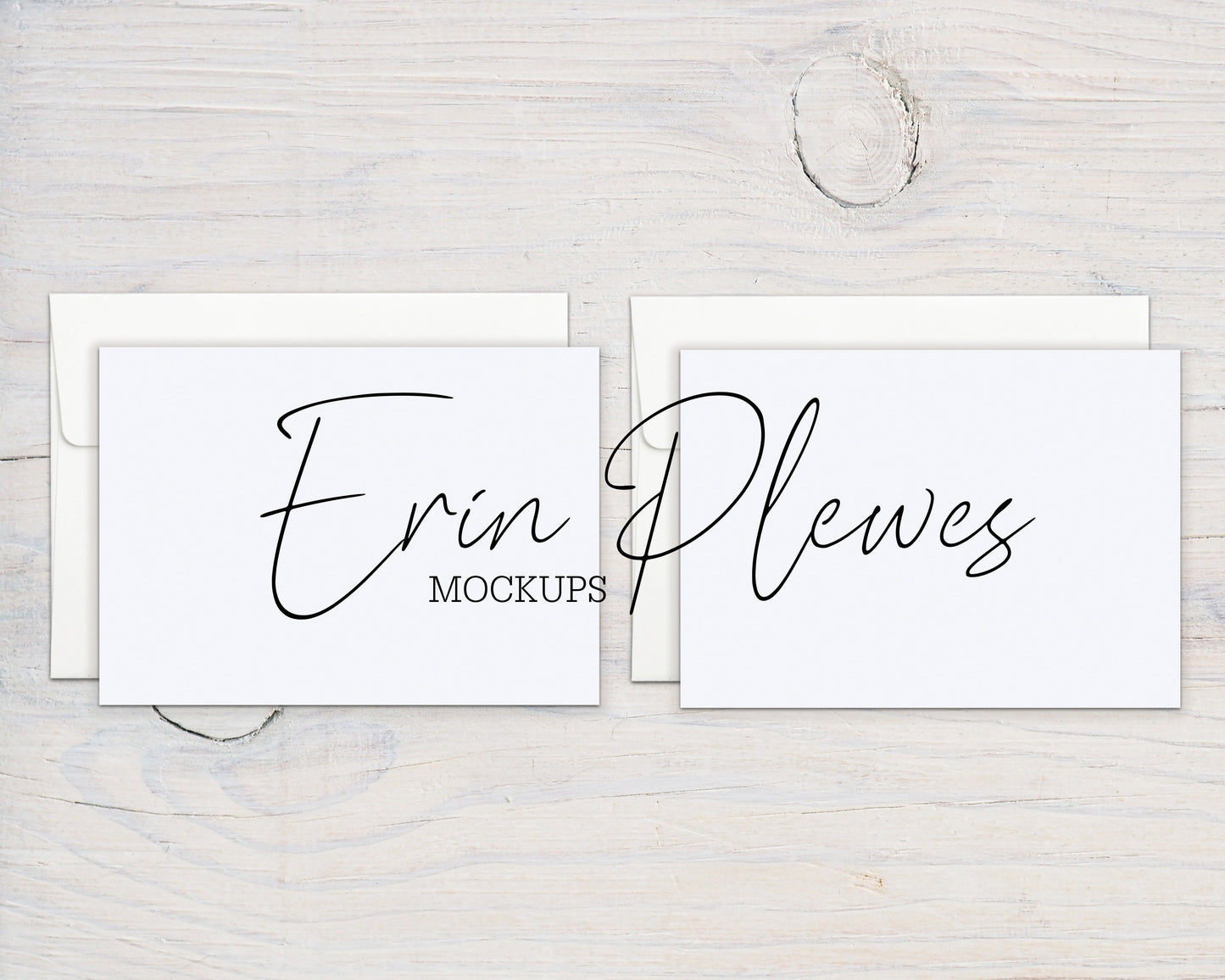 5x7 Card Mockup Front Back, Landscape Card Mock Up Set of 2, Stationery Suite Mock Ups, Jpeg Instant Digital Download
