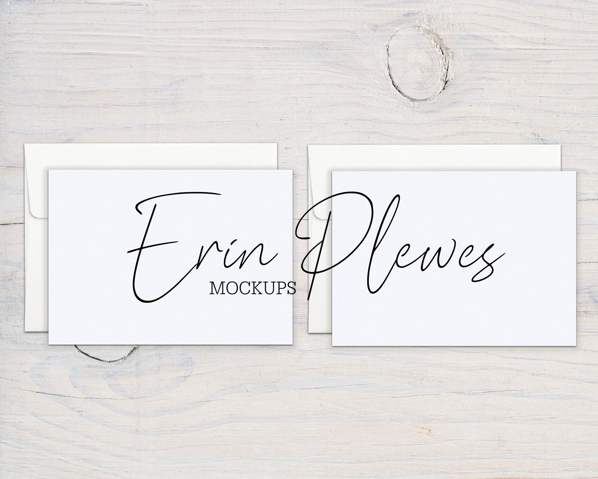 5x7 Card Mockup Front Back, Landscape Card Mock Up Set of 2, Stationery Suite Mock Ups, Jpeg Instant Digital Download