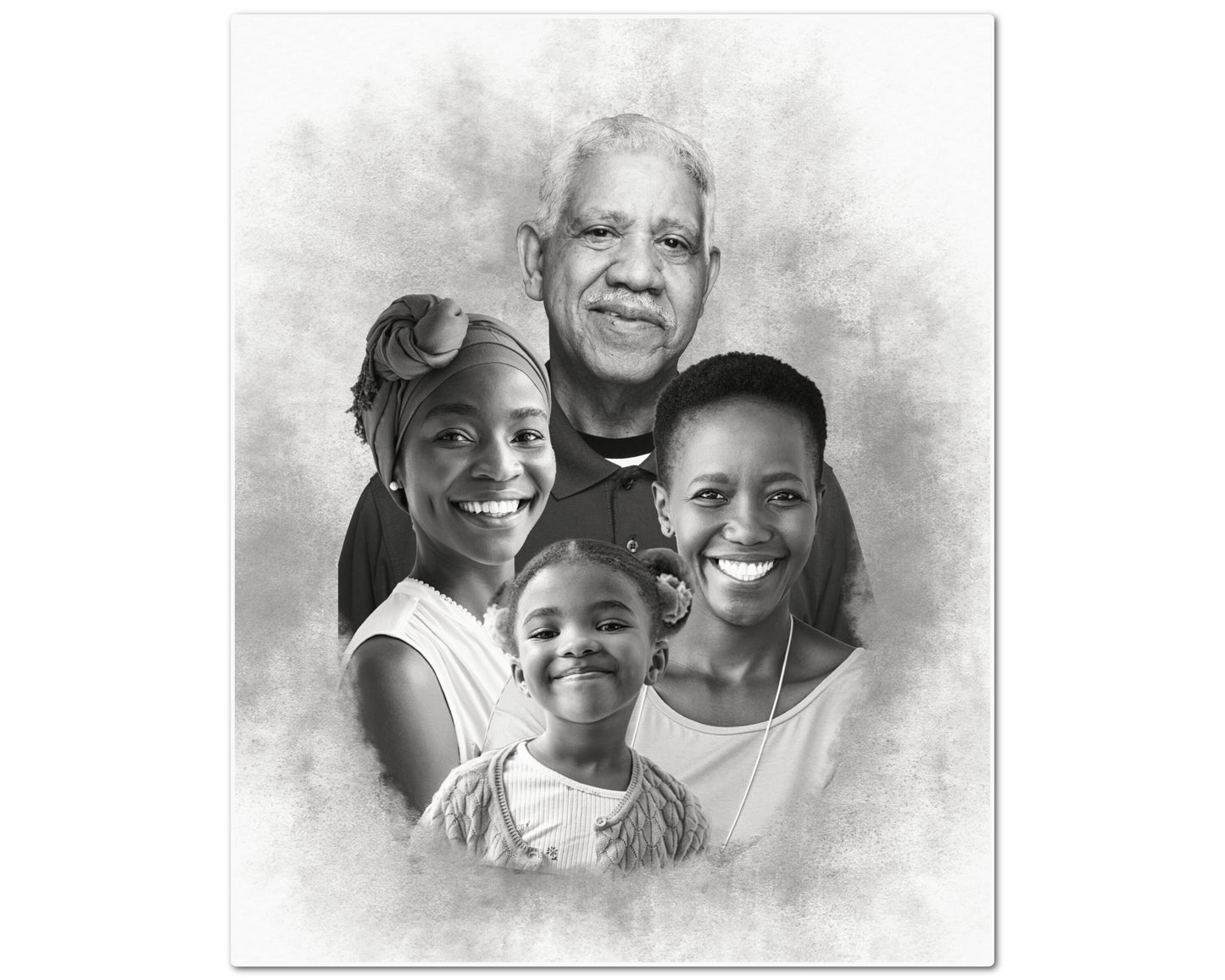 Add Loved One to Photo, Family Portrait From Photos, Combine Photos, Custom Christmas Gift Printable, Memorial Gift for Dad Mom