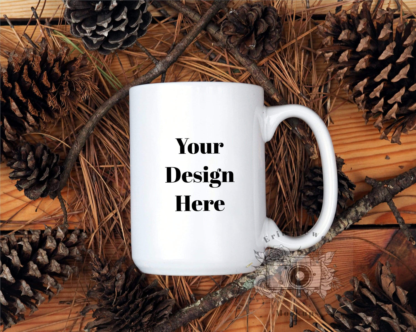 Erin Plewes Mockups Mug Mockup Bundle in Nature, White mug mockup bundle for Christmas stock photography, Jpeg Instant Digital Download