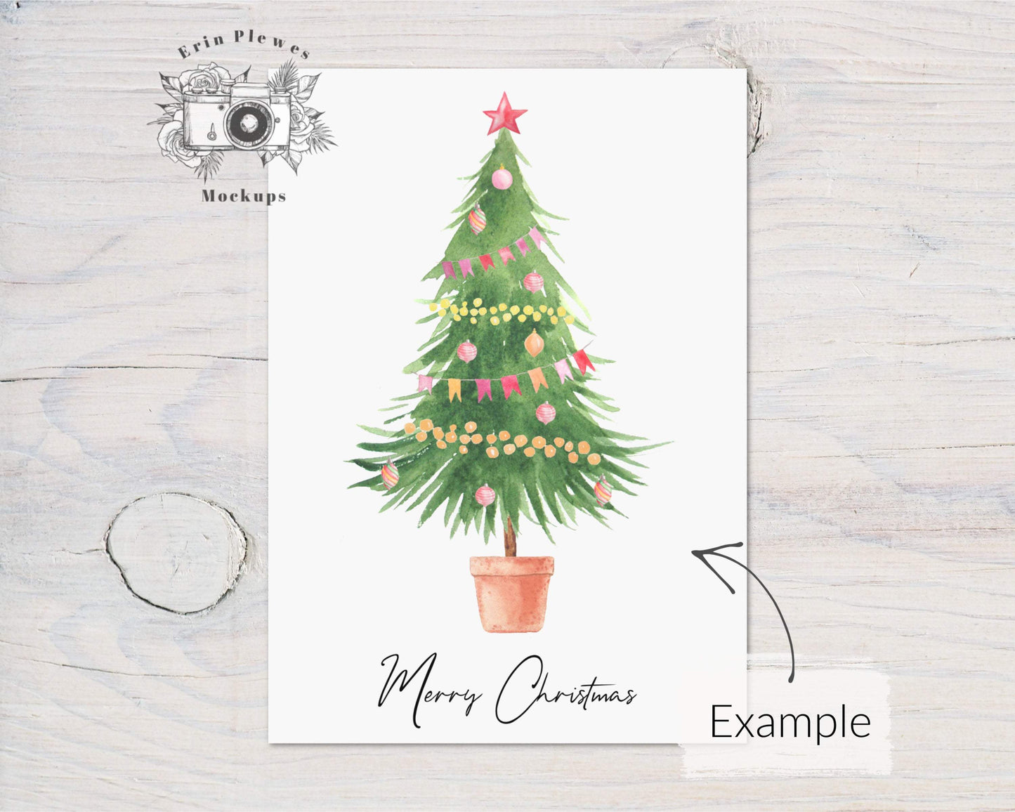 Erin Plewes Mockups Poster Mockup A4, Print mockup on white washed rustic wood with knots, Paper mock-up, Jpeg Instant Digital Download Template