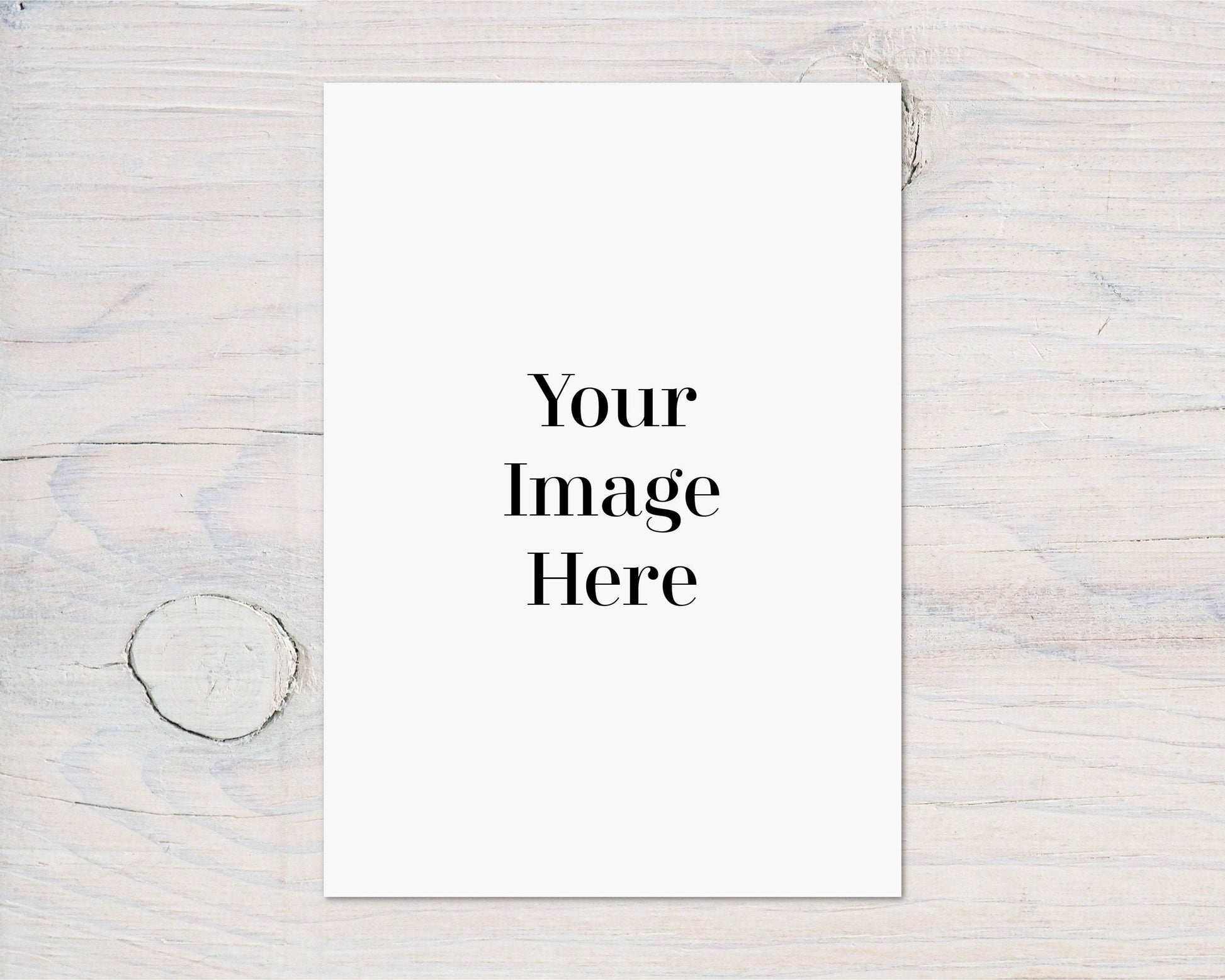 Erin Plewes Mockups Poster Mockup A4, Print mockup on white washed rustic wood with knots, Paper mock-up, Jpeg Instant Digital Download Template