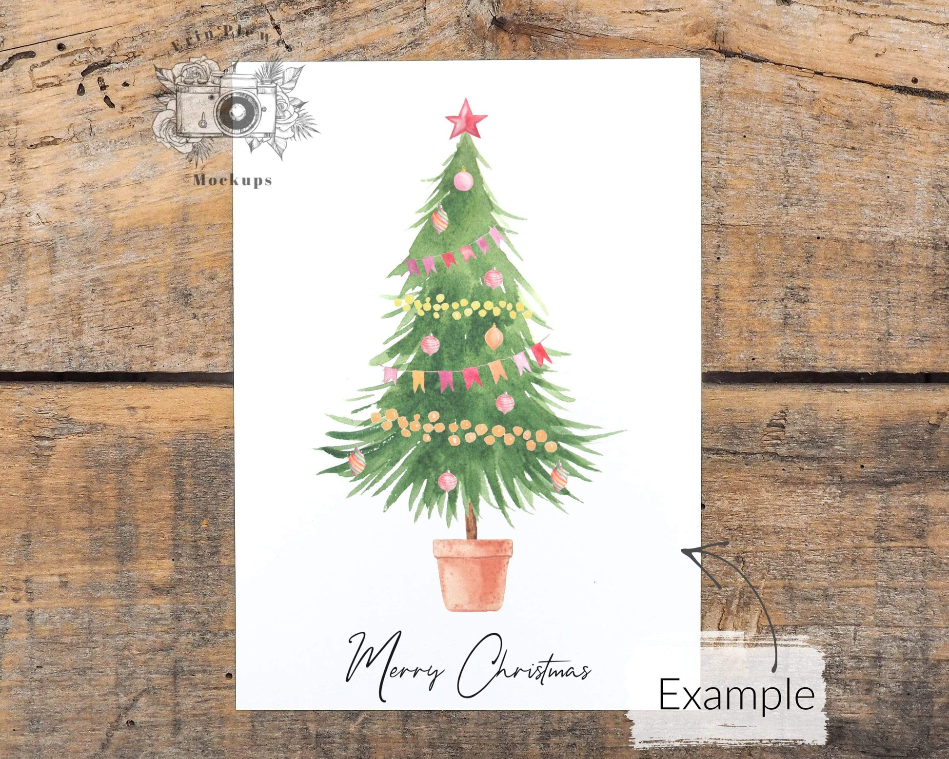 Erin Plewes Mockups Print mockup 5x7, Greeting card mockup, Rustic thank you note mockup for lifestyle stock photography, Jpeg instant Digital Download