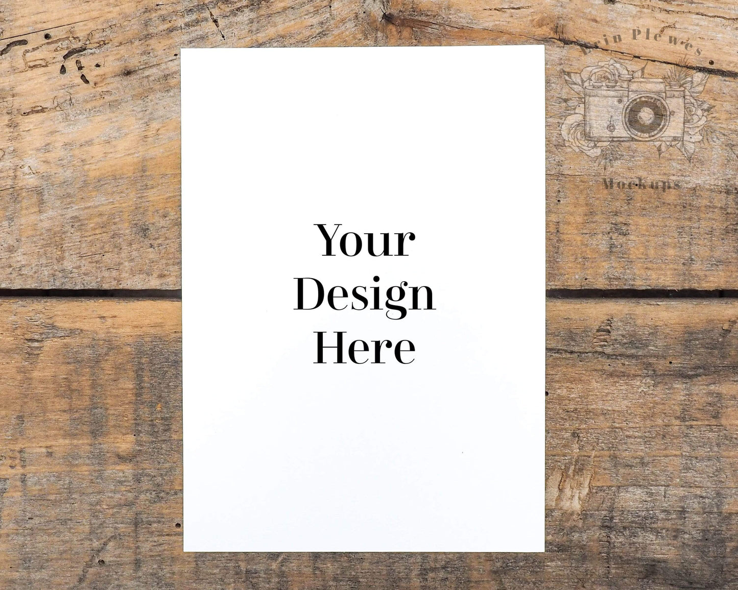 Erin Plewes Mockups Print mockup 5x7, Greeting card mockup, Rustic thank you note mockup for lifestyle stock photography, Jpeg instant Digital Download