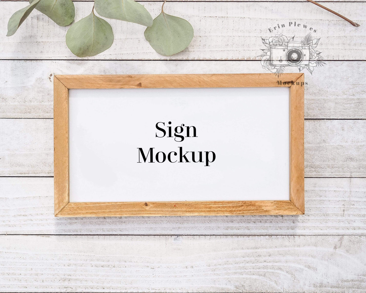 Erin Plewes Mockups Reverse Canvas Mockup, Wood Sign Mockup on white rustic wood, Farmhouse mock up Jpeg Instant Digital Download Template