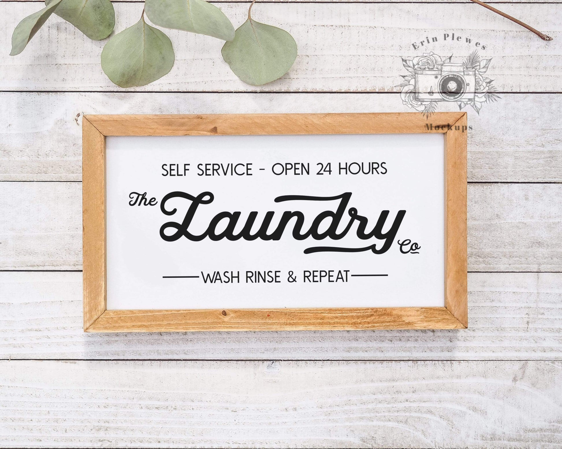 Erin Plewes Mockups Reverse Canvas Mockup, Wood Sign Mockup on white rustic wood, Farmhouse mock up Jpeg Instant Digital Download Template