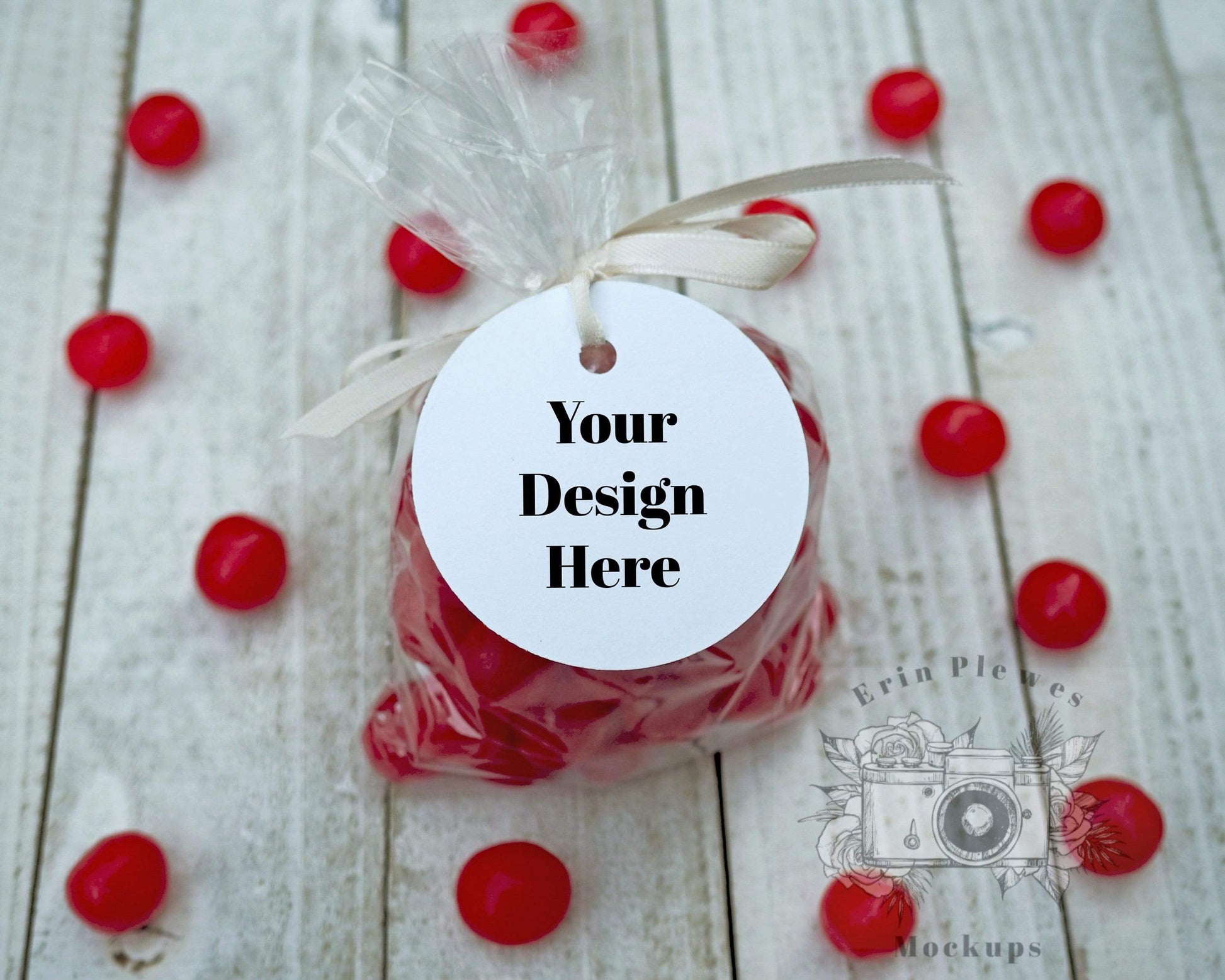Erin Plewes Mockups Round Tag Mockup Bundle, Christmas label mock up bundle for holiday present stock photography, Jpeg Instant Digital Download Template