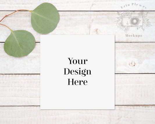 Erin Plewes Mockups Sticker mockup, Square stationery mock-up for Wedding flatlay and stock photography, Jpeg instant Digital Download