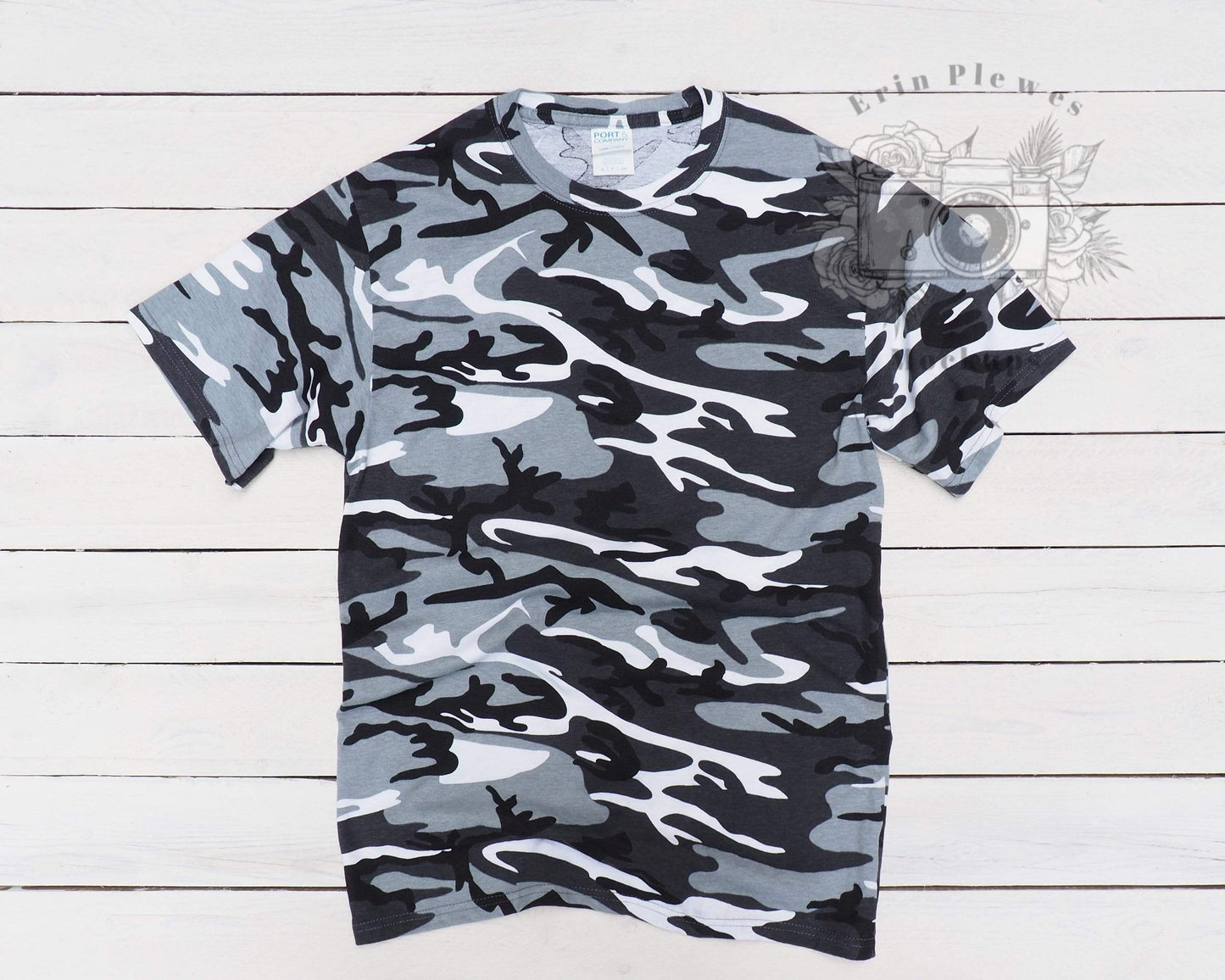 Erin Plewes Mockups T Shirt Mockup, Gray Camo TShirt Mockup for Lifestyle Stock Photo, Instant Digital Download Jpeg Flat Lay