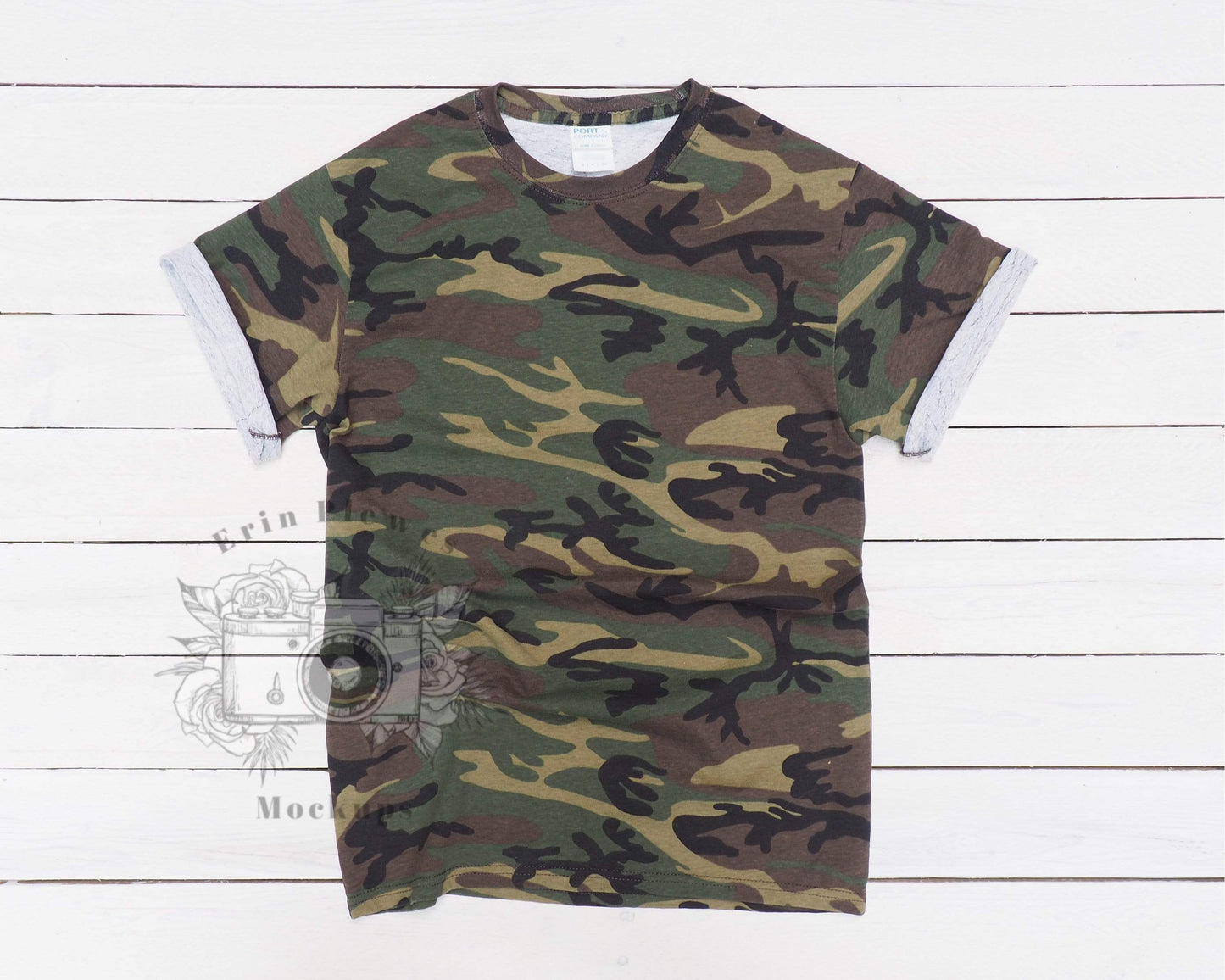 Erin Plewes Mockups TShirt Mockup, Green Camo T-shirt Mockup to add your SVG and Sublimation Designs, Instant Digital Download Jpg