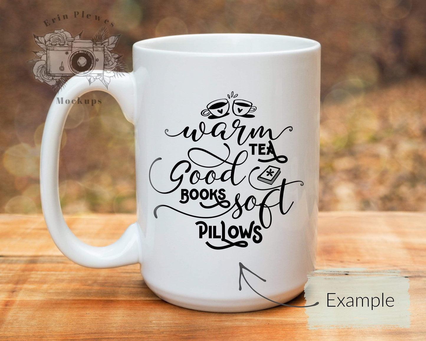 Erin Plewes Mockups White Mug Mockup, Coffee Mug Mock Up for Stock Photo, Left Hand Mug Template for Printful, Digital Download Template JPG