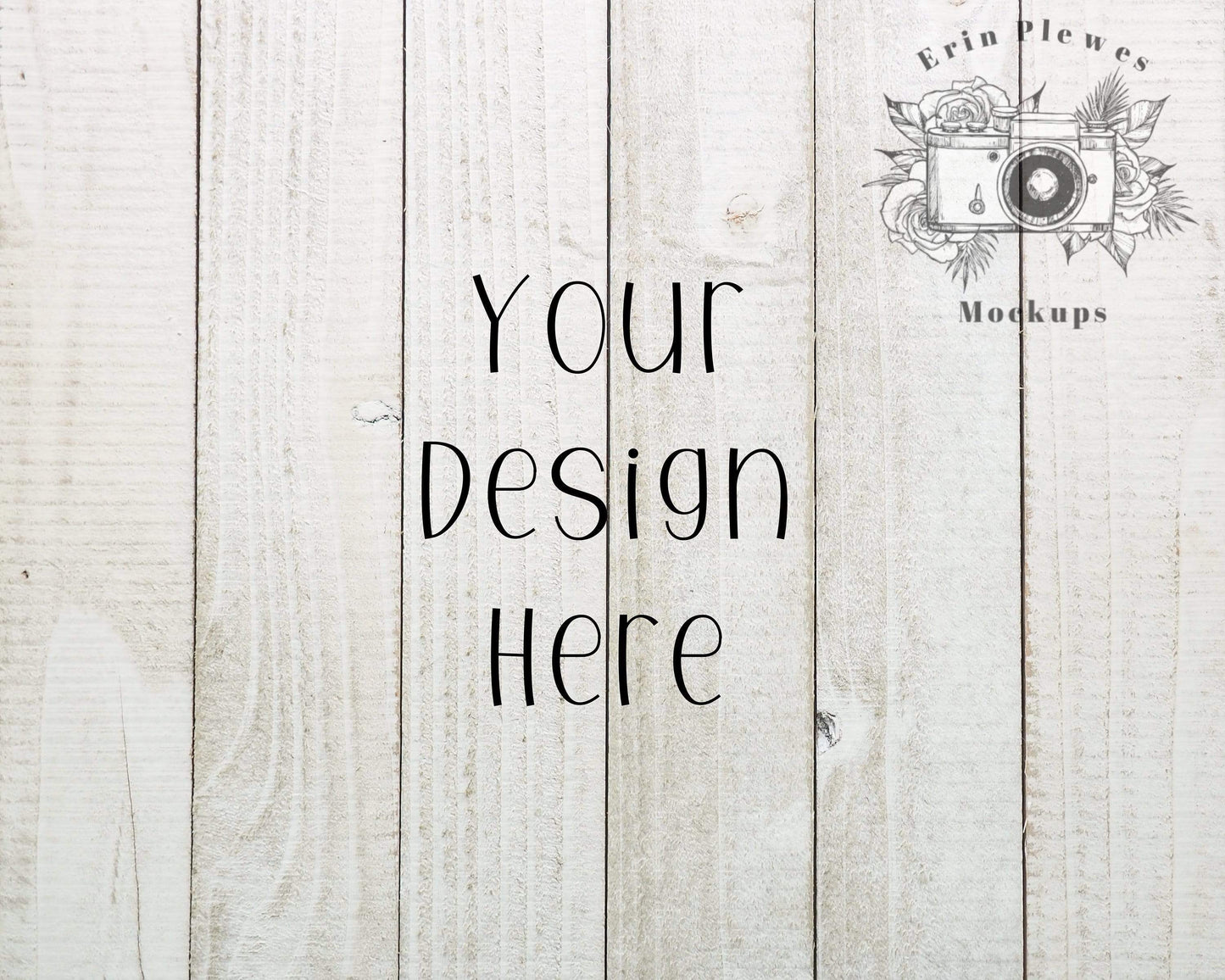 Erin Plewes Mockups White Wood Digital Background, Rustic Wood Digital Background for Crafters, Wood Paper Mockup Digital Download