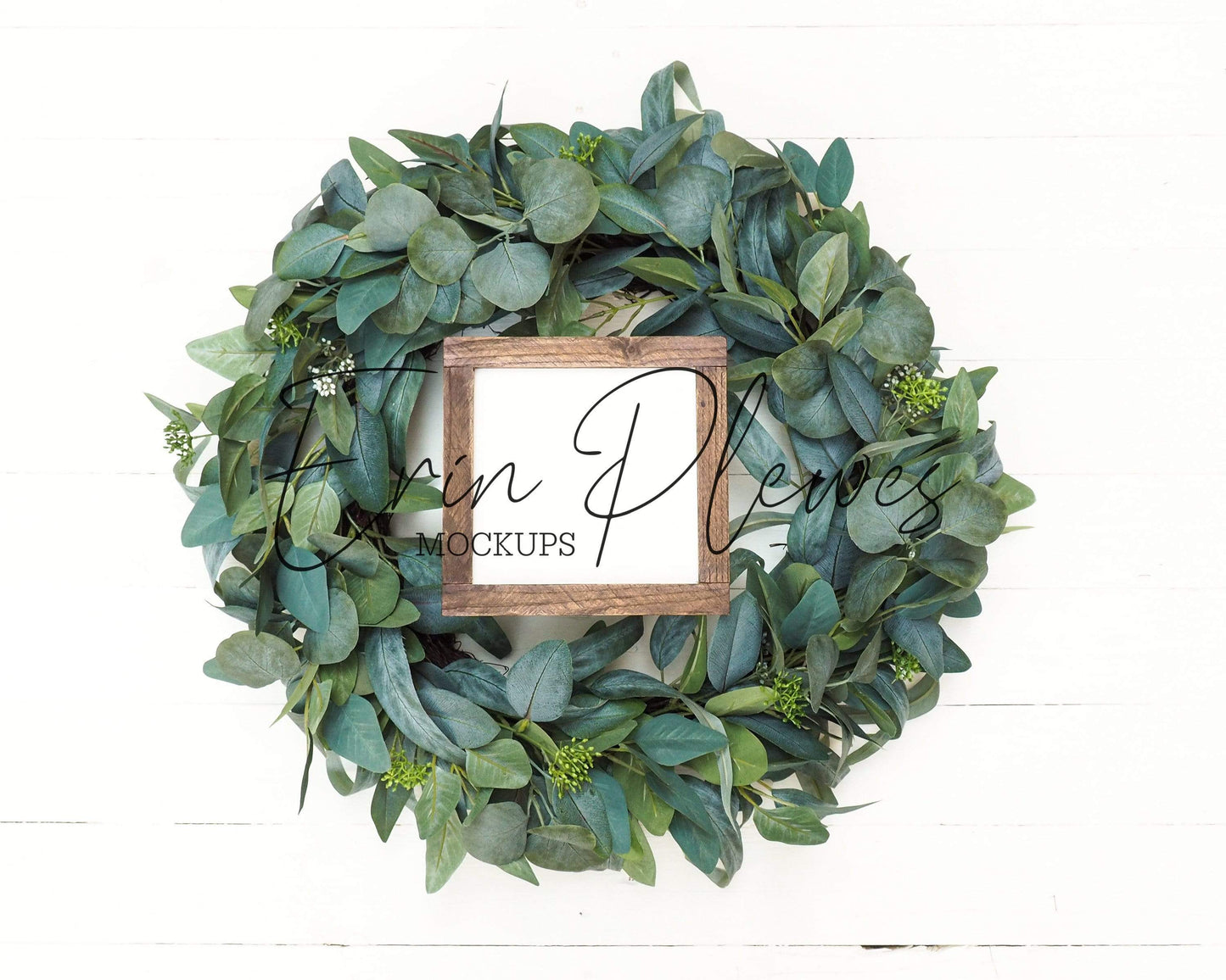 Erin Plewes Mockups Wood Sign Mockup 6"x6", Farmhouse Sign Mock Up, Square Mock-up Rustic Sign, 6x6 Wood Frame Flatlay Jpeg Template