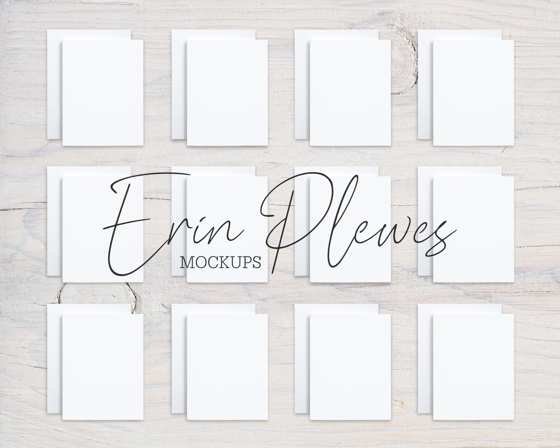 A2 Card Mockup Suite with Envelopes, Front Back Greeting Card Mock Up x 12, Stationery Suite Mock Ups, Jpeg Instant Digital Download