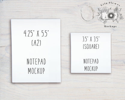 Notepad Mockup A2 and Square, To Do List Mock Up, Minimalist Stationery Flatlay, Instant Digital Download Jpeg