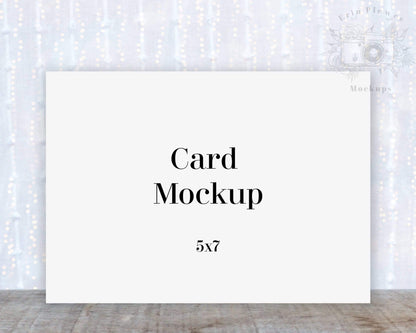Erin Plewes Mockups Mockup Card mockup, Invitation mock up for rustic wedding 5x7 landscape card, Jpeg Instant Digital Download Template