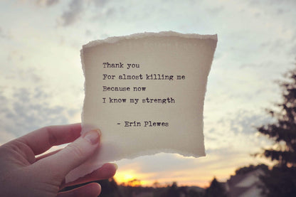 "Know My Strength" Inspirational Poem Nature Art | Survivor Gift