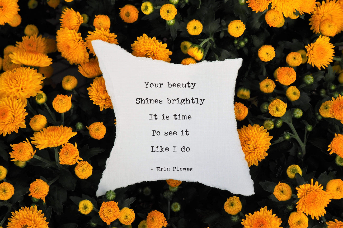 "Your Beauty Shines" Yellow Floral Inspirational Poem | Nature Gift