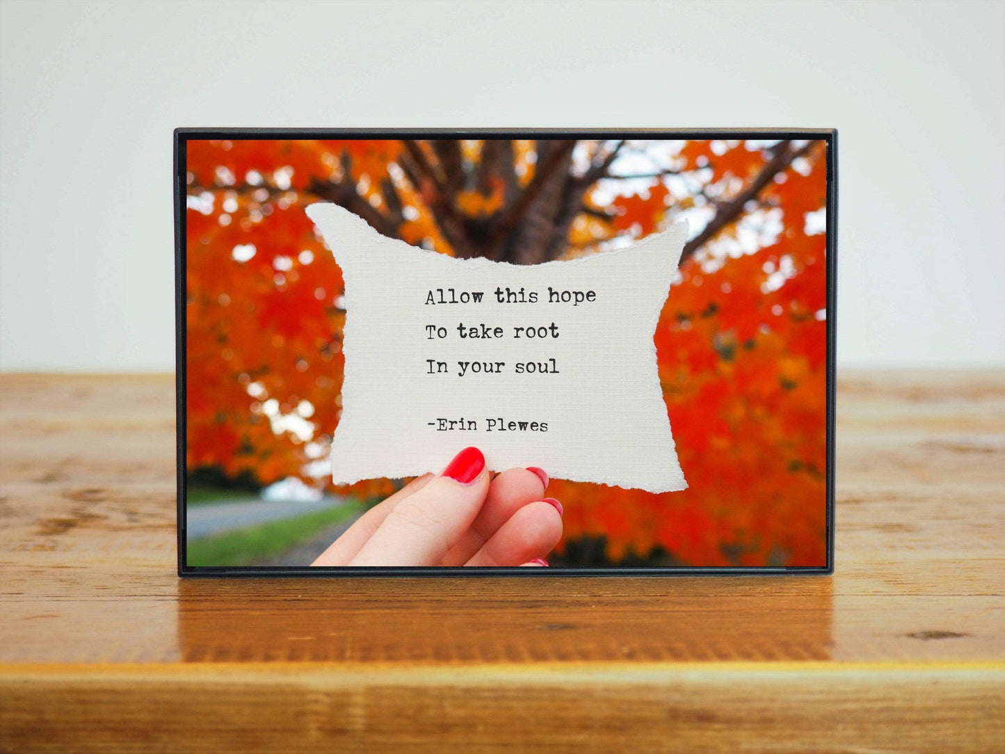 "Allow This Hope" Encouraging Words Artwork | Nature Gift Home Decor