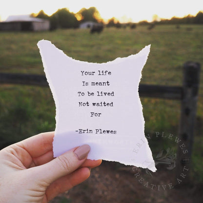 "Living Your Life Freely" Encouraging Words Nature Print | Home Decor
