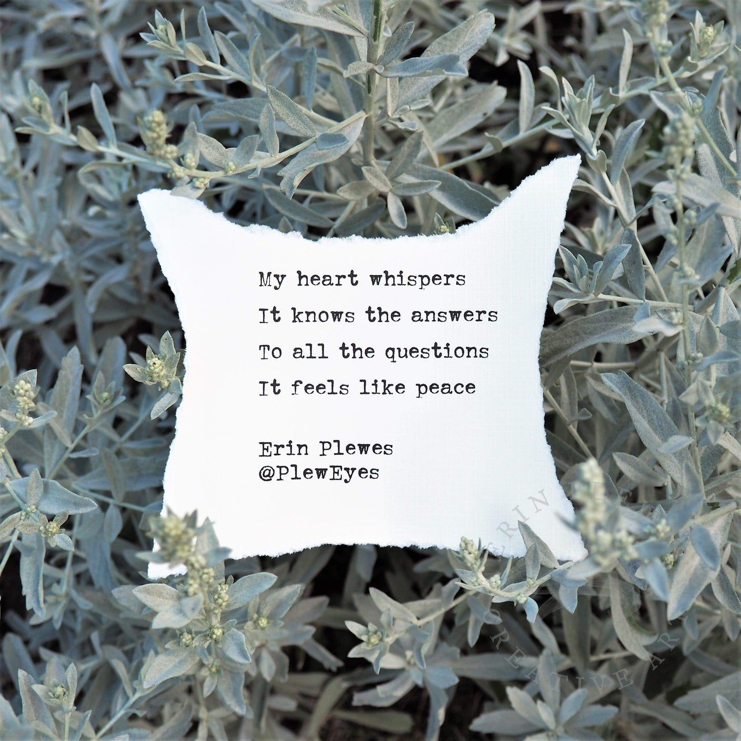 "My Heart Whispers" Green Inspirational Nature Gift Print | Home Decor