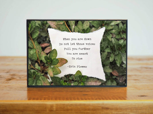 "You Are Meant To Rise" Green Inspirational Poem Art | Nature Gift